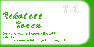 nikolett koren business card